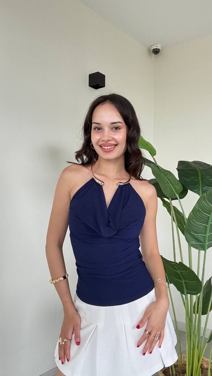 Halter Yaka Bluz